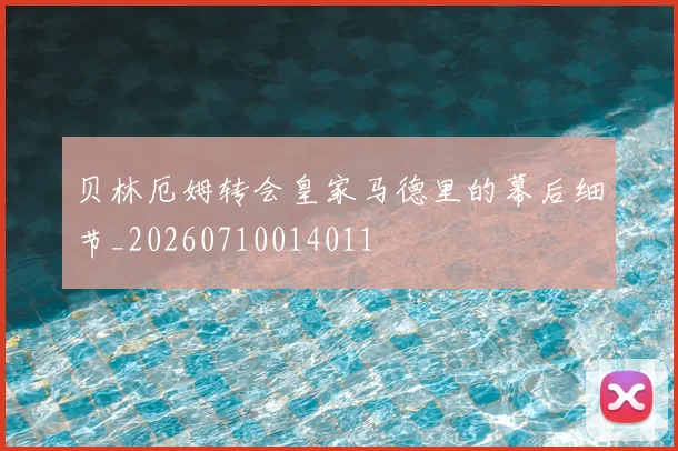 贝林厄姆转会皇家马德里的幕后细节_20260710014011
